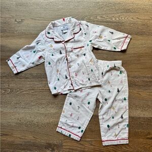 Petite Plume Kids' Merry Trees 2-Piece Pajama Set, 2T